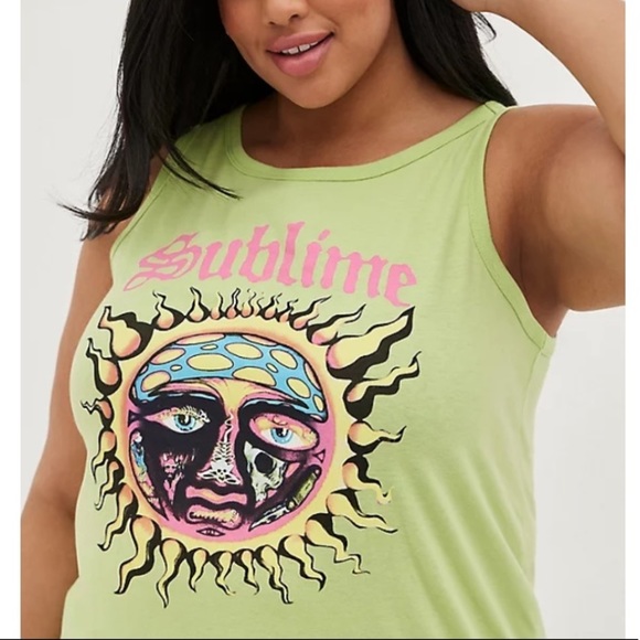 CLASSIC CREW TANK - COTTON SUBLIME LIME GREEN - Picture 1 of 6